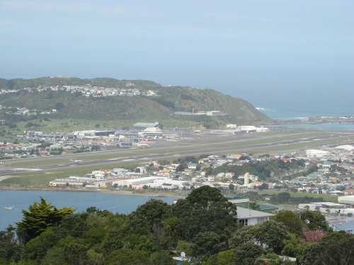 view of the airport from mt. victoria